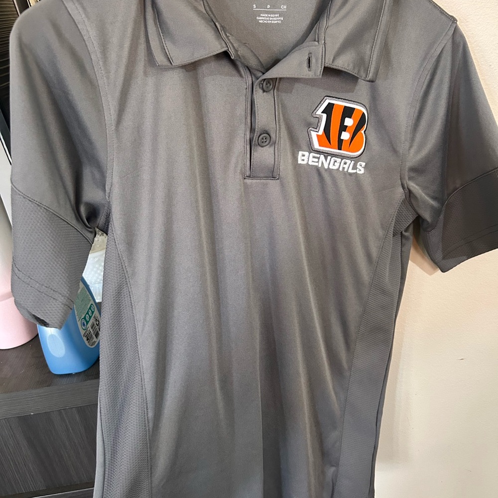 NFL Bengals Charcoal Polo Shirt